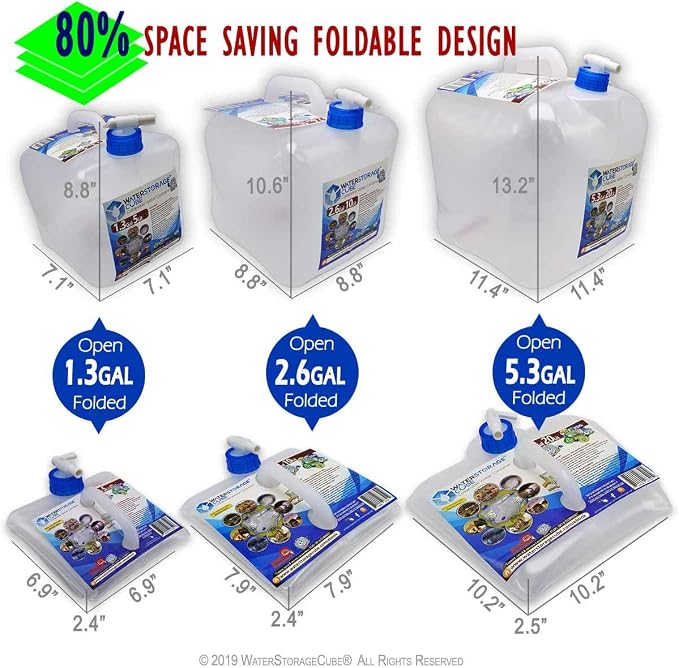 WaterStorageCube BPA Free Collapsible Water Container - Image 2
