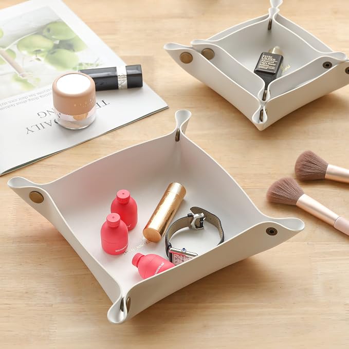 Leather Valet Tray, Premium Catchall Trays, Jewelry Trays, Decorative Desk - Image 5