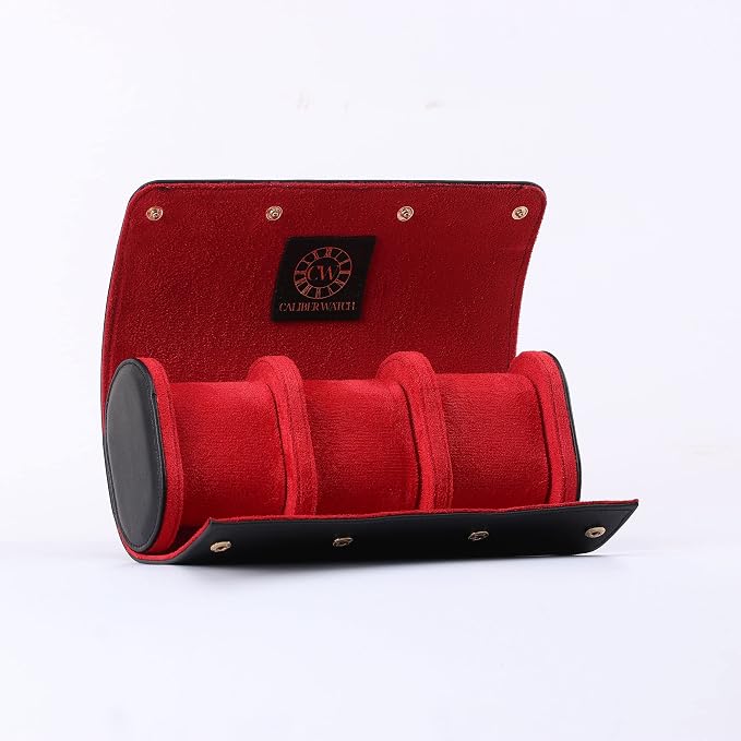 Genuine Napa Leather Watch Roll Travel Case - Image 3