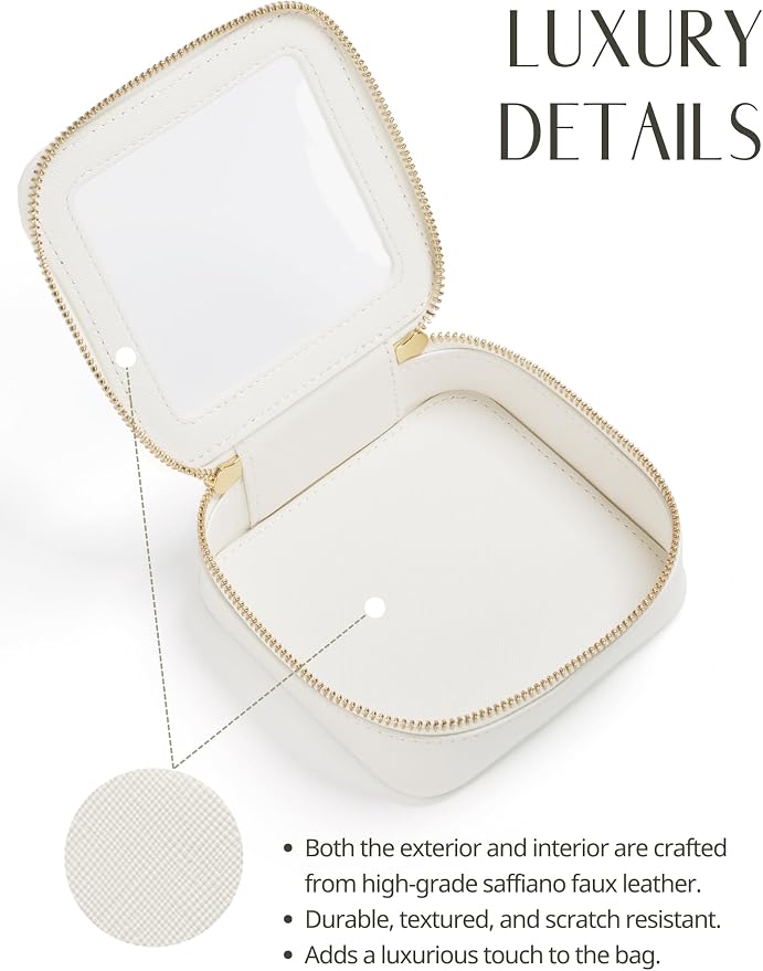 Popvibe Clear Makeup Bag Travel Cosmetic Case Transparent Toiletry Bag - Image 8
