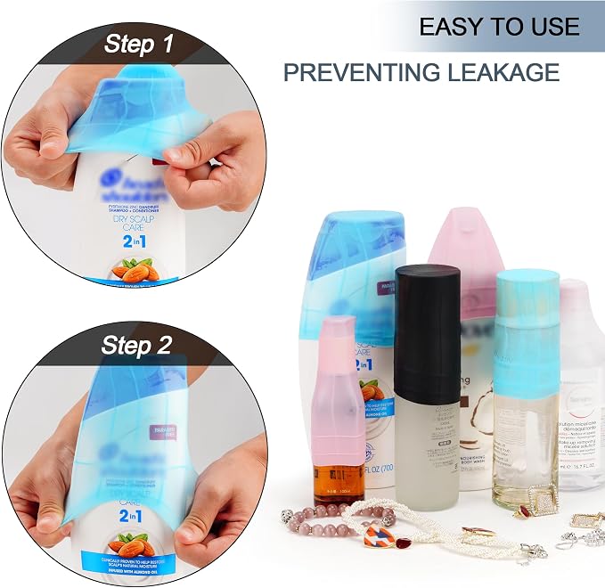Travel Hanging Toiletry Bag for Women, Large Makeup Bag 8 Leak Proofing - Image 3