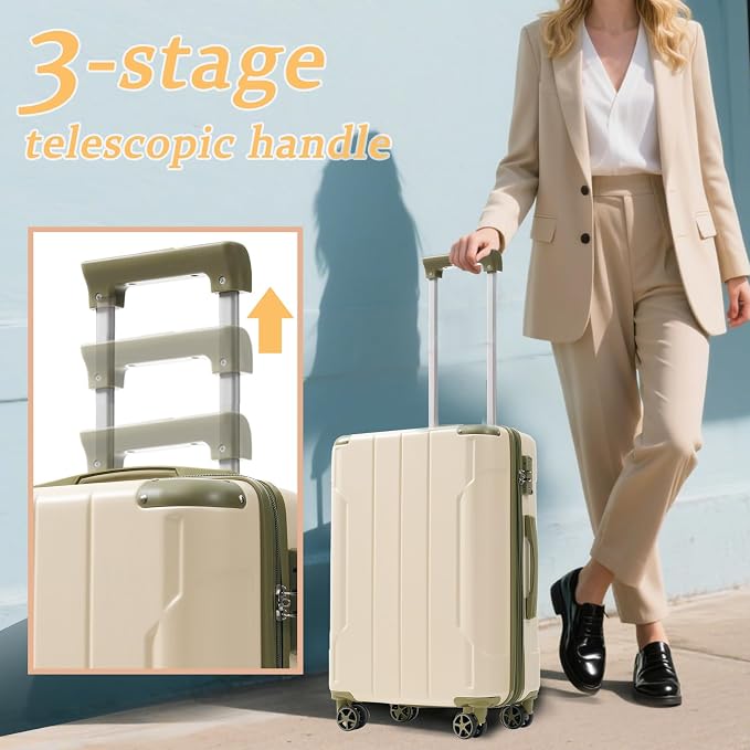 Merax 28 Inch Expandable Checked Luggage, Hardshell ABS Large Suitcase - Image 2