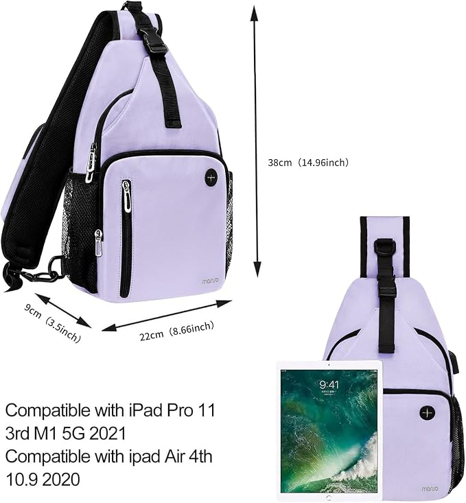 MOSISO Sling Backpack Bag, Crossbody Shoulder Bag Travel Hiking Daypack Chest - Image 5