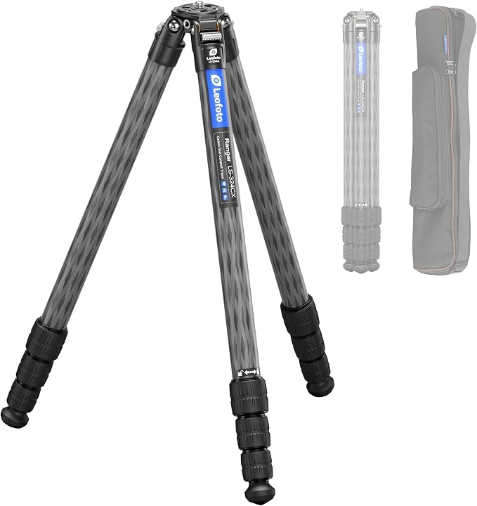 Carbon Fiber Lightweight Travel Tripod, Max Load 33.07lb by Leofoto