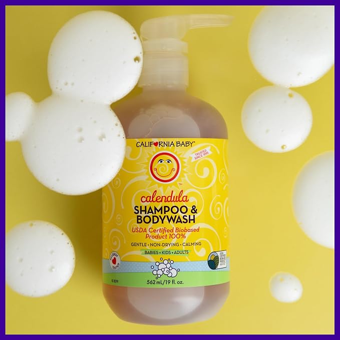 California Baby Calendula Shampoo and Body Wash | 100% Plant-Based | Allergy - Image 5