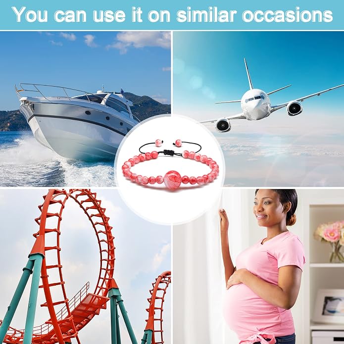 Sureio 6 Pcs Motion Sickness Bands Bracelet Anti Nausea Adjustable Wristband - Image 6