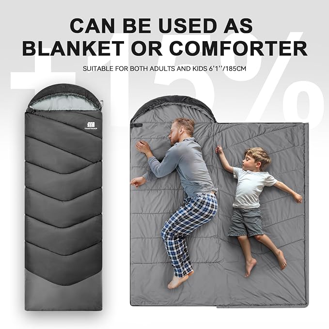 Sleeping Bags for Adults Cold Weather, Waterproof, Lightweight Sleeping Bag for - Image 5