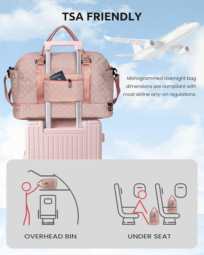 Gifts for Daughter-Girls Initial Duffle Bag - Image 4