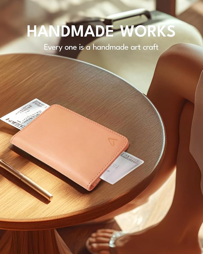 ALLIVE Passport Holder for Travel Women Men, Genuine Leather Passport Cover - Image 4