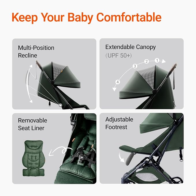 Lightweight Baby Travel Stroller - Image 7