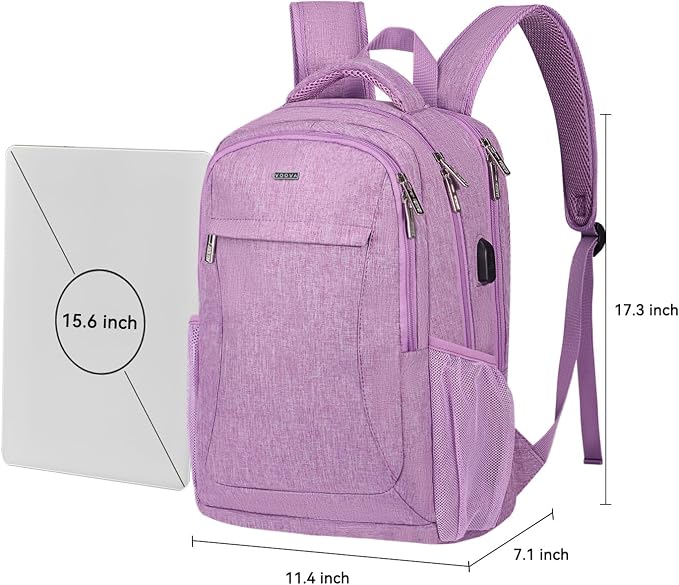Voova Travel Laptop Backpack, Business Work Laptop Backpack - Image 6