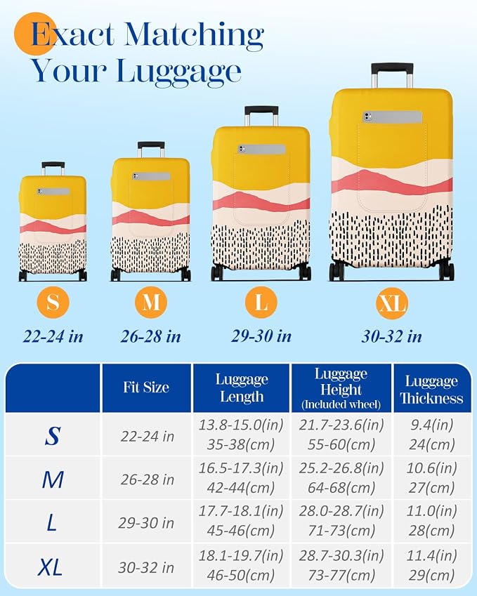 Slohif Luggage Cover for Suitcase Tsa Approved Protector - Image 2