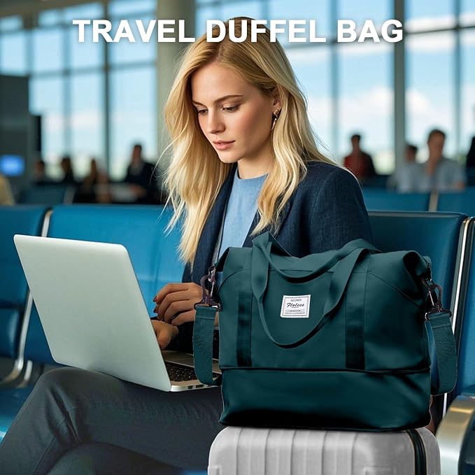 Travel Duffel Bag, Sports Tote Gym Bag, Shoulder Weekender Overnight Bag - Image 5
