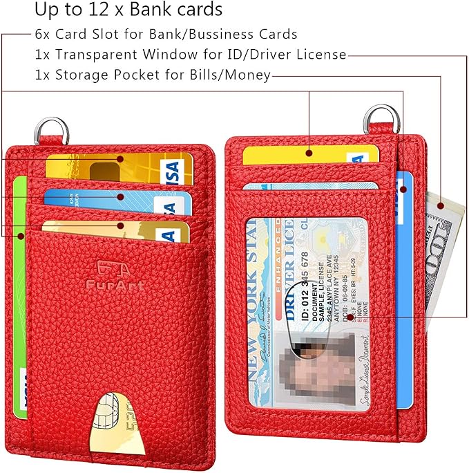 FurArt Slim Minimalist Wallet, Front Pocket Wallets, RFID Blocking, Credit Card - Image 6