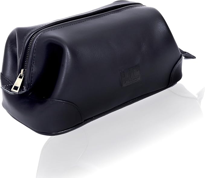 HLC Leather Toiletry Bag for Men Best Gift Premium Genuine Leather Dopp Kit - Image 6