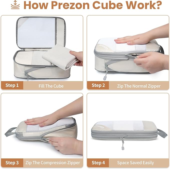 8 Set/6 Set/4 Set Compression Packing Cubes - Image 6