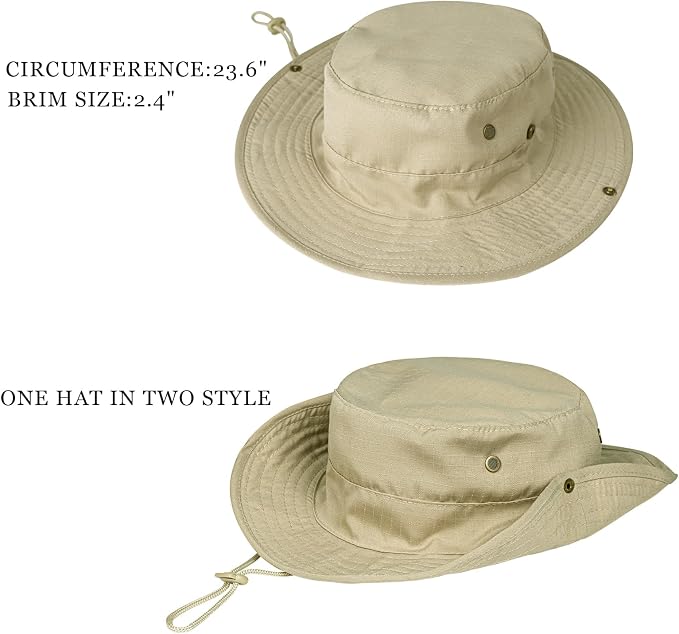 Sun Hats for Men Women Boonie Hat Foldable Fishing Hat UPF 50+ Bucket Hat for - Image 2