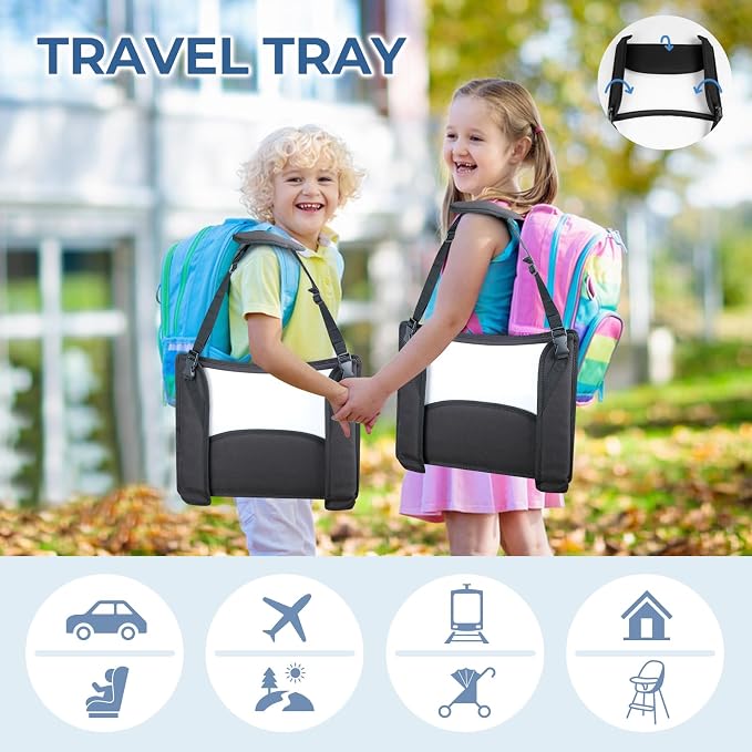 COOLBEBE Kids Travel Tray for Toddler Car Seat, Travel Tray for Airplane - Image 8