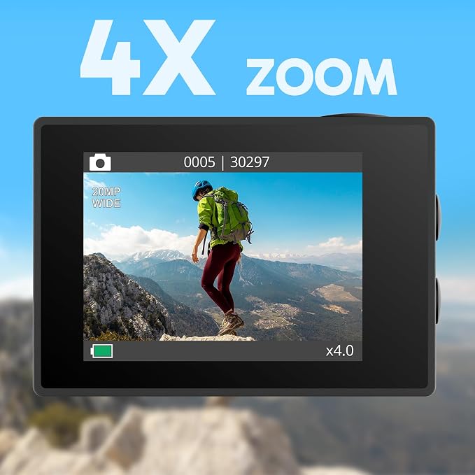 AKASO EK7000 4K30fps Action Camera - 131ft Waterproof Camera - Image 5