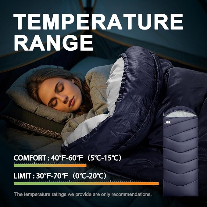 Sleeping Bags for Adults Cold Weather, Waterproof, Lightweight Camping Sleeping - Image 5