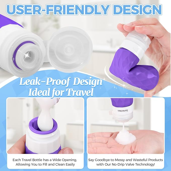 16Pack Travel Bottles for Toiletries, TSA Approved Travel Size Toiletries - Image 4