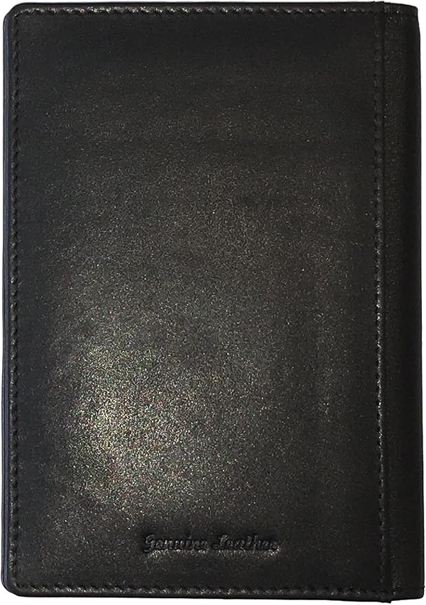 Personalized Monogrammed Black Leather RFID Passport Wallet - Image 6