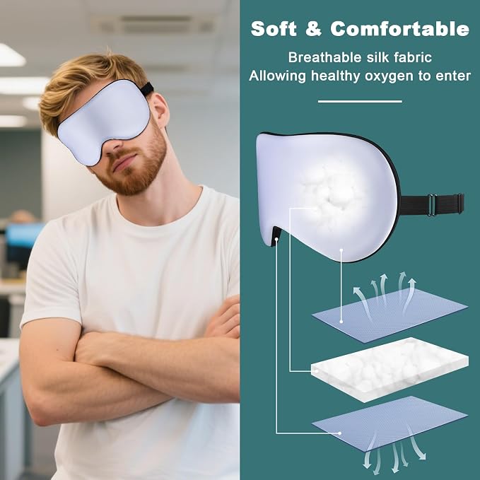 Sleep Mask, Real Natural Pure Silk Eye Masks - Image 4