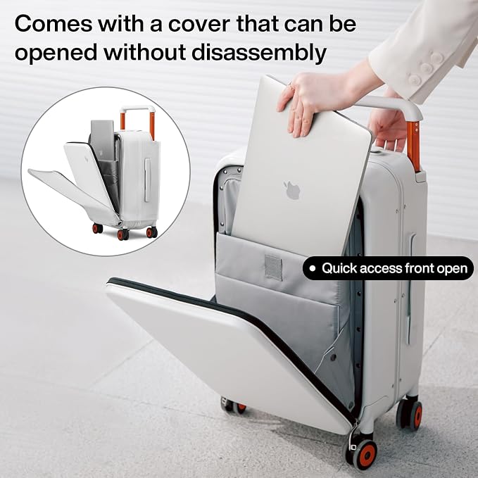 mixi Checked Luggage Wide Handle Luxury Design Rolling Travel Suitcase PC - Image 2