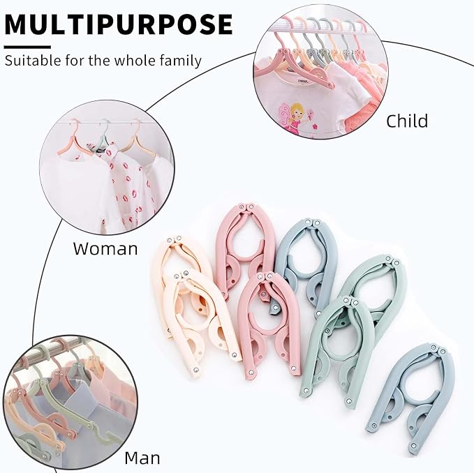 20 Pcs Foldable Travel Hangers - Image 3