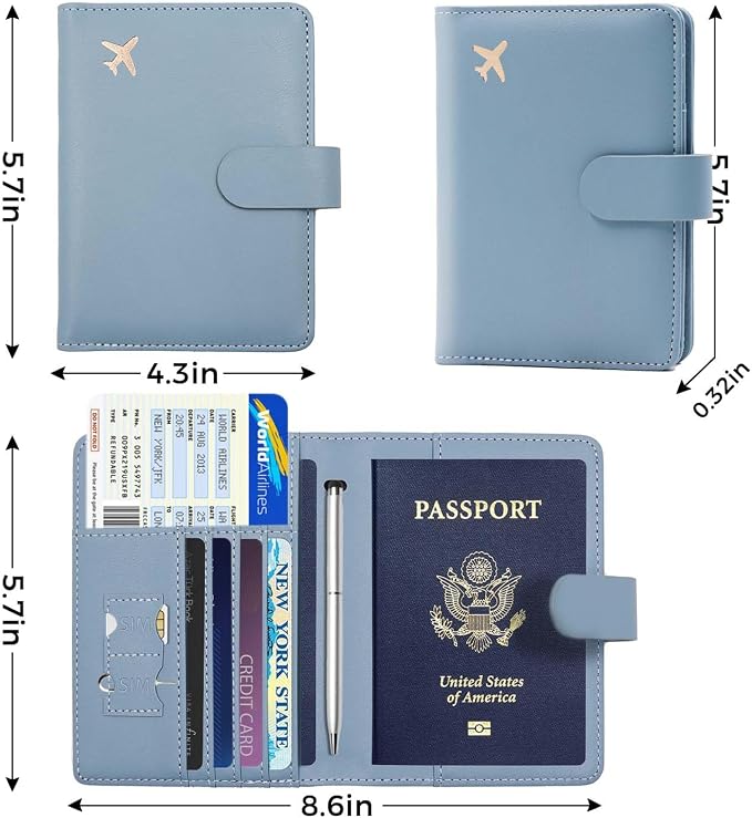 Melsbrinna Premium Leather Passport Holder Covers Case, Waterproof Rfid - Image 4