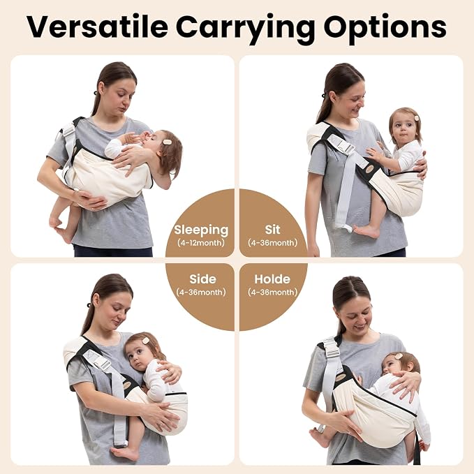 Baby Carrier Newborn to Toddler, Baby Sling Carrier, Toddler Carrier 25-60 lbs - Image 8