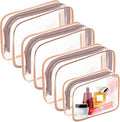 AURUZA 4 Pack Clear Toiletry Bag, Portable Travel Makeup Bags by AURUZA
