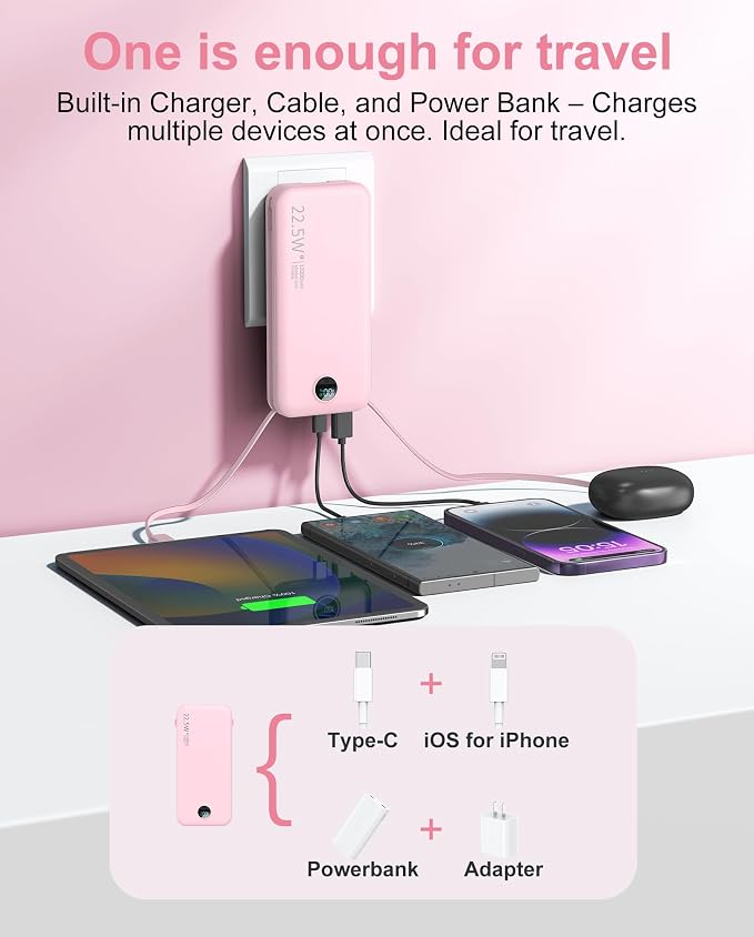 Portable Charger Power Bank, 12000mAh 22.5W USB C Power Bank Fast Charging - Image 4