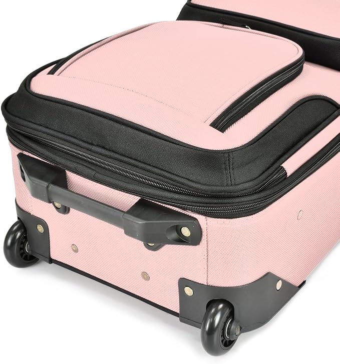 U.S. Traveler Lightweight Rolling 20" Carry On Luggage Softside Suitcase - Image 5