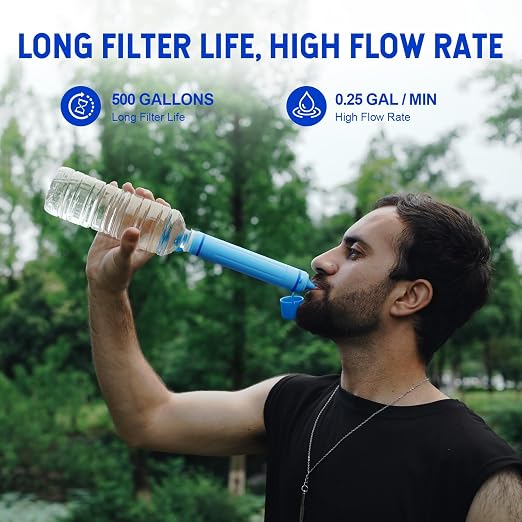 Greeshow Portable Water Filter Straw, Personal Water Filtration System - Image 4