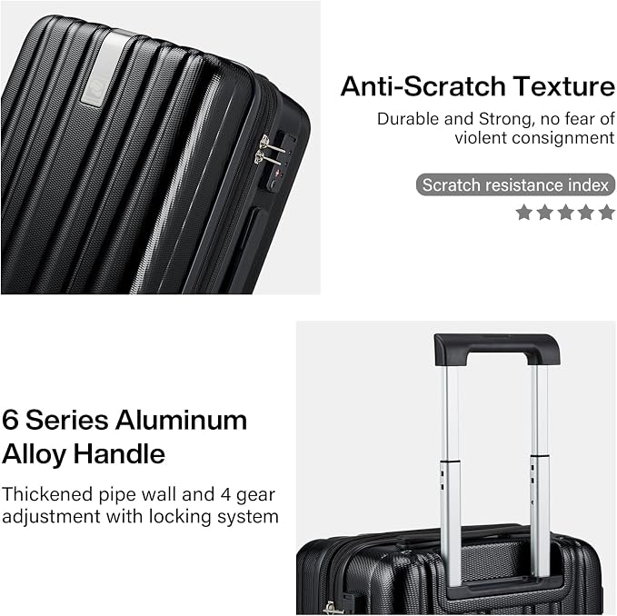 Hanke 24 Inch Expandable Checked Luggage Lightweight PC Hard Shell luggage - Image 8