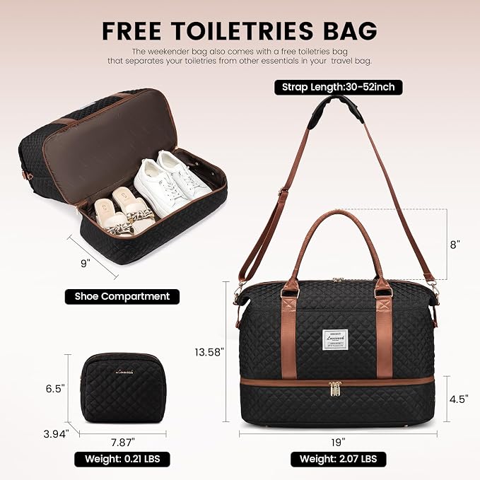 LOVEVOOK Travel Duffle Bag, Weekender Bags - Image 2