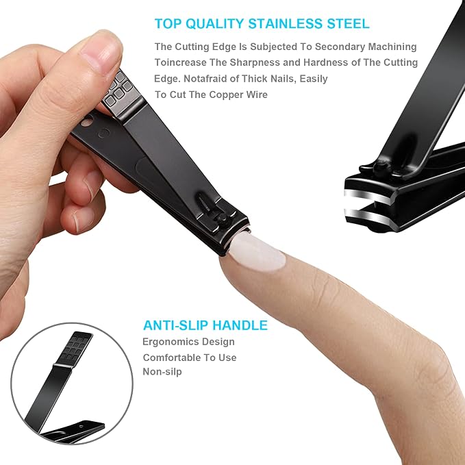8 PCS Premium Manicure Set, AULLUA Nail Clippers, Professional Grooming Gift Kit - Image 6