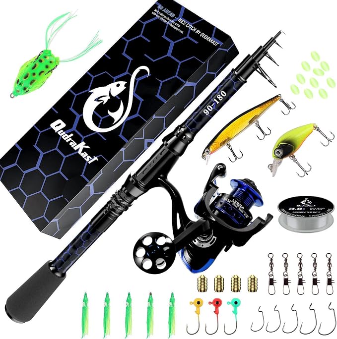 Fishing Rod and Reel Combos, Unique Design by QudraKast