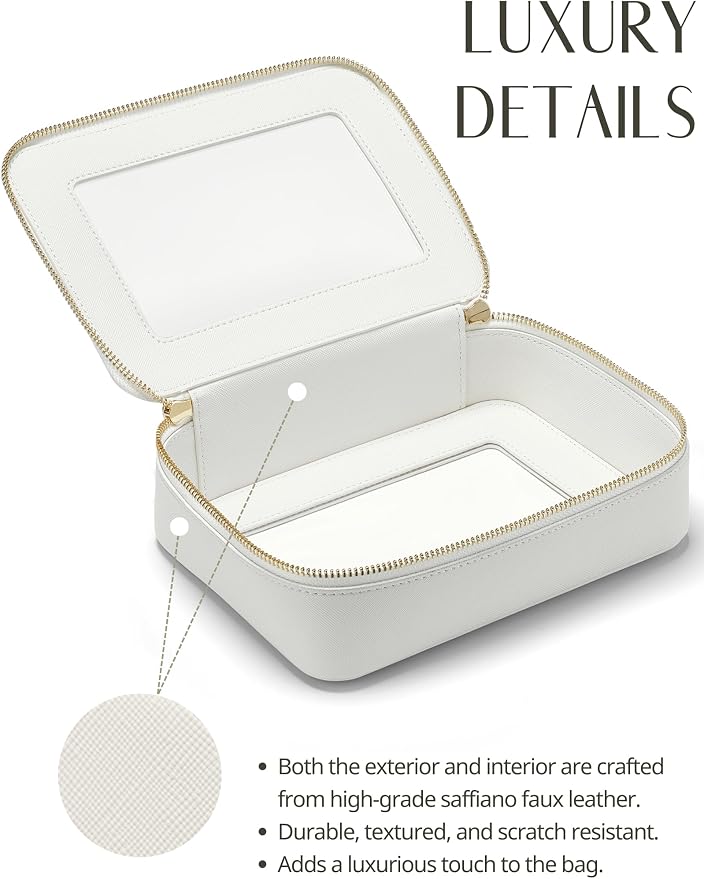Popvibe Clear Makeup Bag Travel Cosmetic Case Transparent Toiletry Bag - Image 4