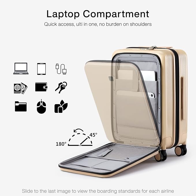 Hanke Grace Expandable Carry On Luggage - Image 11