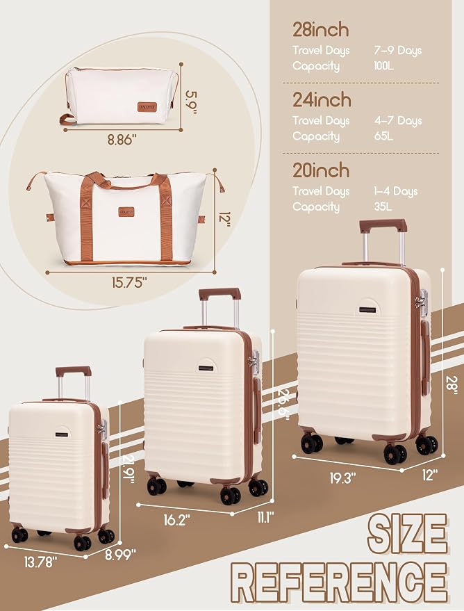 Luggage Sets 5 Piece, Suitcases - Image 6