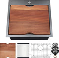 21 x 20 x 10 Drop-in Kitchen Sink by EcoChannels
