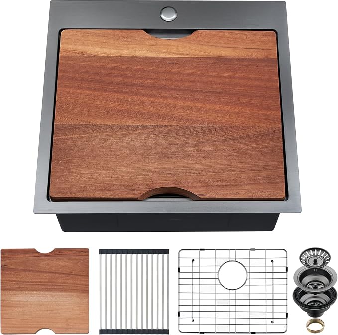 21 x 20 x 10 Drop-in Kitchen Sink by EcoChannels