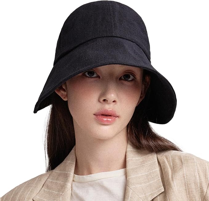 Linen Victorian Bonnet Hat Sun Cap, Foldable Summer Visor | New Katy by WhiteSandsMoja