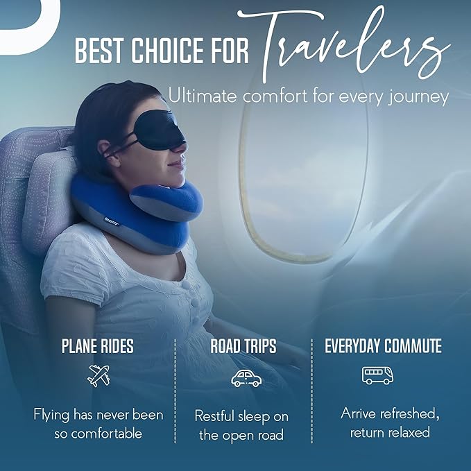 BCOZZY Neck Pillow for Travel Provides Double Support to The Head, and Chin in - Image 3