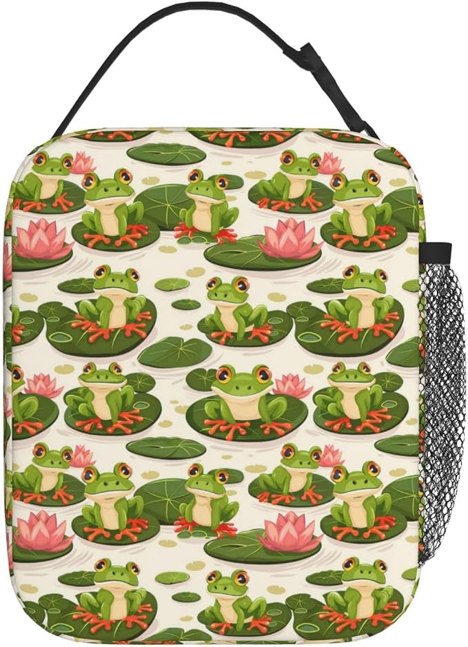 Frog Insulated Lunch Box for Women Men Frog Lunch Bag for Travel, or Fishing - Image 3