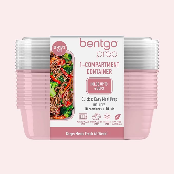 Bentgo 20-Piece Lightweight, Reusable BPA-Free 1-Compartment Containers - Image 8