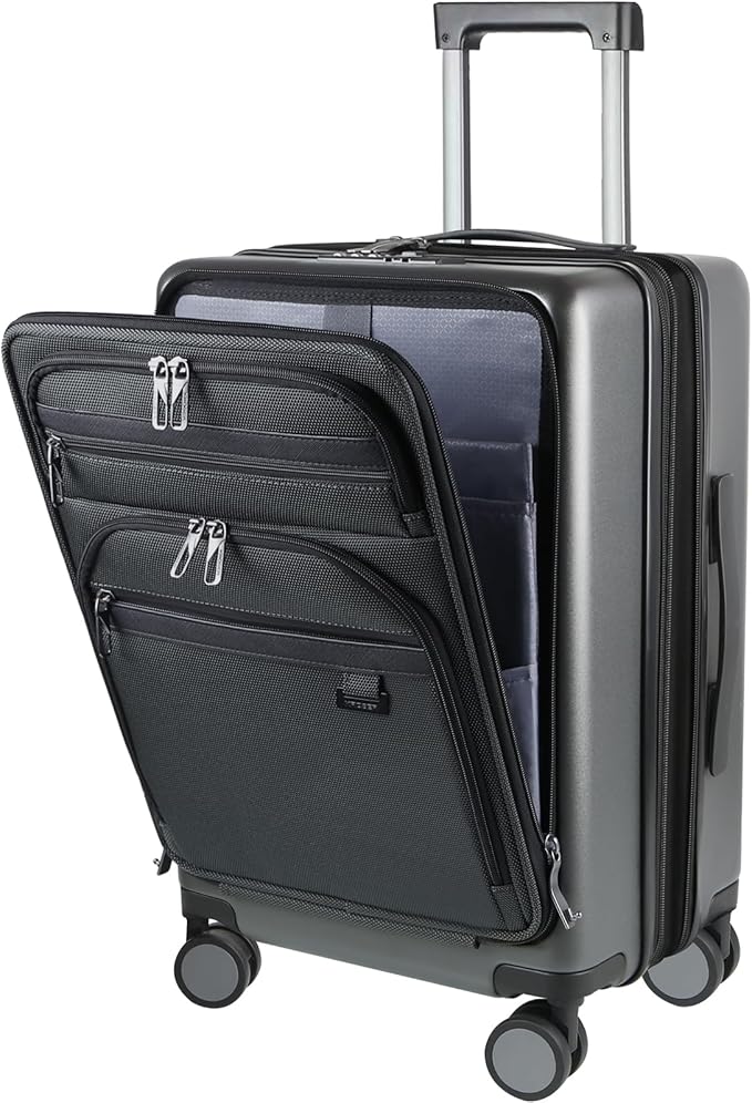 KROSER Hardside Expandable Carry On Luggage 22x14x9 Airline Approved by KROSER