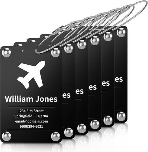 6 Pack Personalized Luggage Tags by Unknown